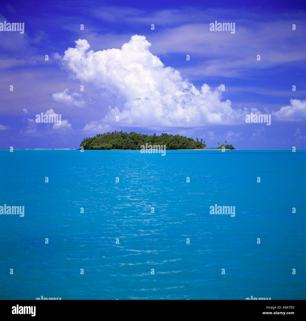 Aitutaki Lagoon Cook Islands Nouvelle-Zélande Afrique du territoire du Pacifique Banque D'Images