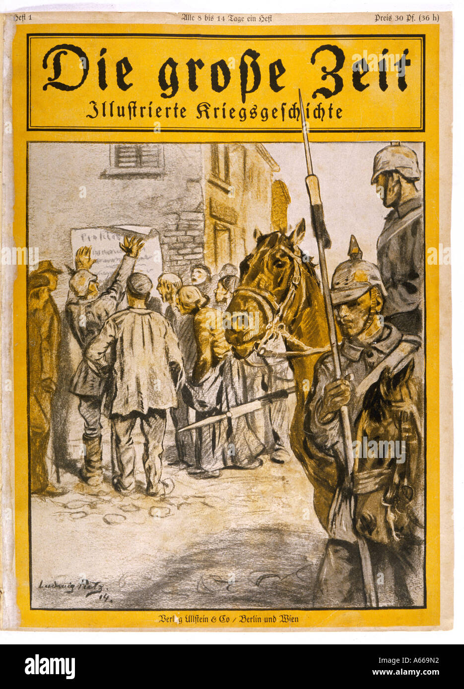 La première guerre mondiale, la Belgique occupée Banque D'Images