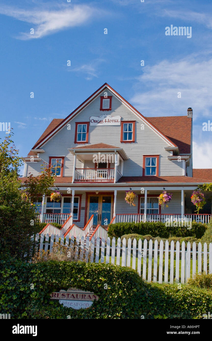 Hôtel Orcas dans les îles San Juan, WA Banque D'Images