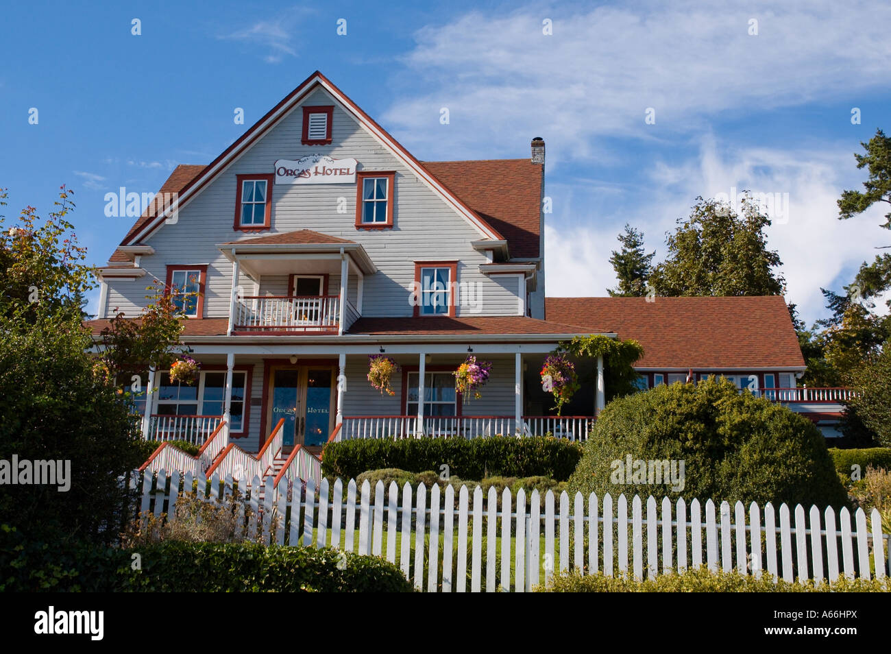Hôtel Orcas dans les îles San Juan, WA Banque D'Images