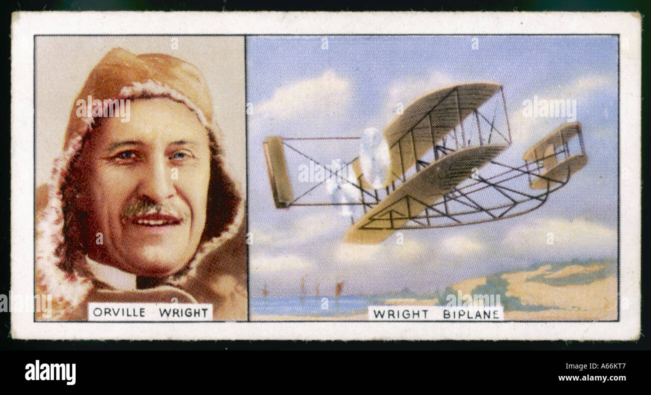 Wright et biplan 1908 Banque D'Images