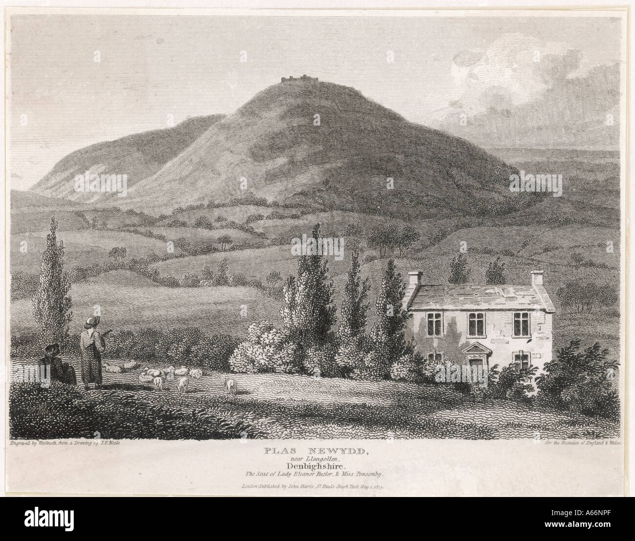 Plas Newydd 1813 Pays de Galles Banque D'Images