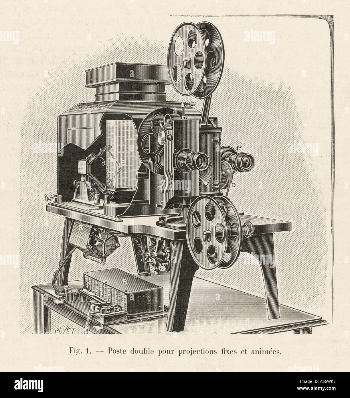 Projecteur 1903 Gaumont Banque D'Images