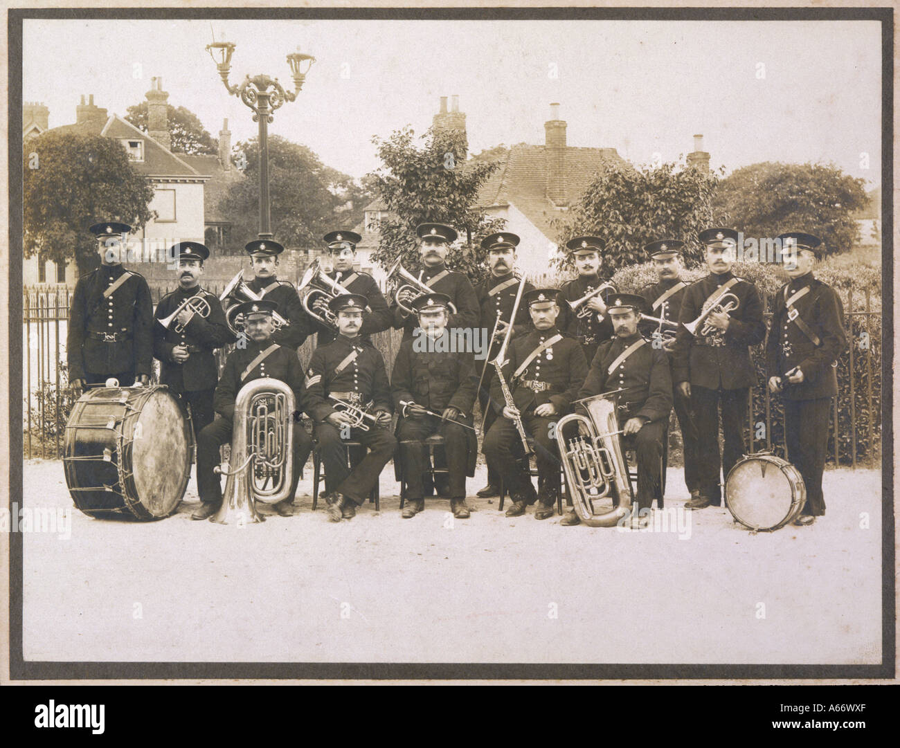 Le Brass Band Photo 1900 Banque D'Images