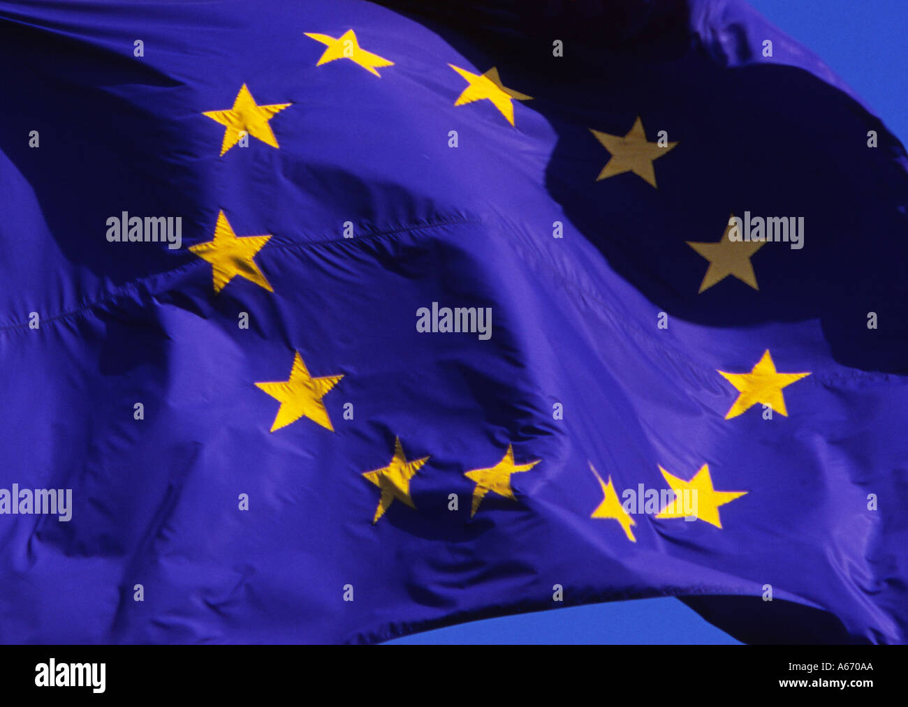 Drapeau, drapeaux de l'UE Banque D'Images