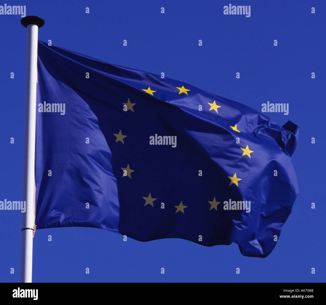 Drapeau de l'UE, l'Union européenne Banque D'Images