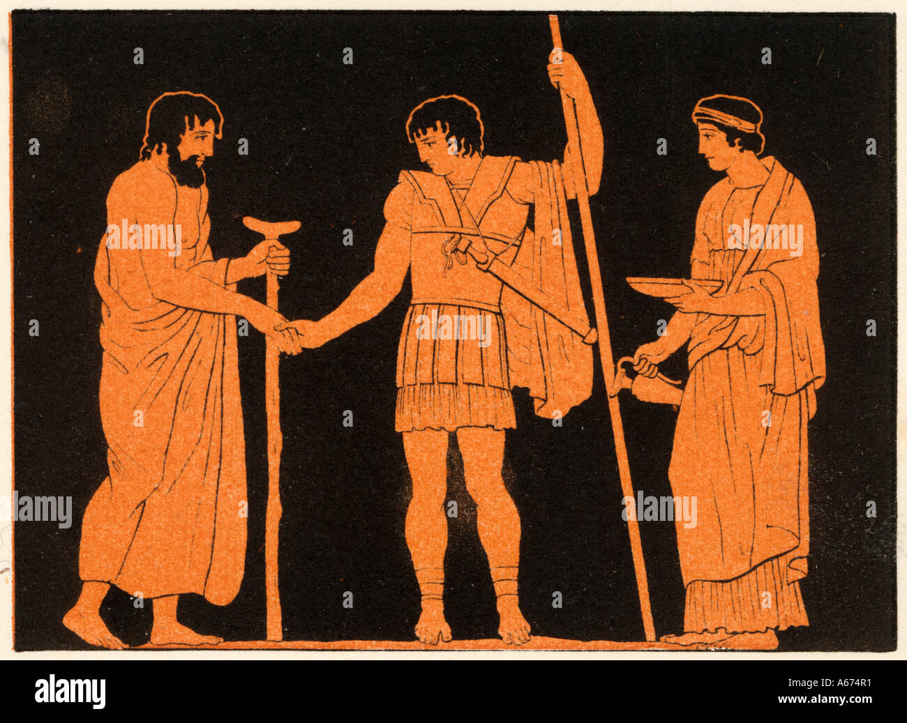 Guerrier grec historique Banque de photographies