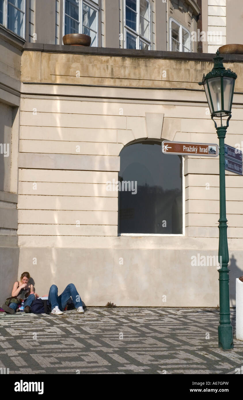 Parc du château de Prague République tchèque EU Banque D'Images