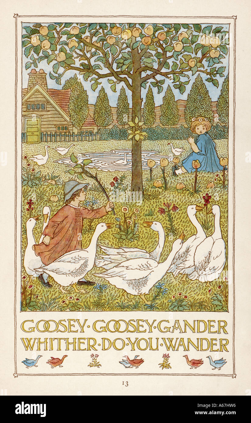 Goosey Goosey Gander Banque D'Images