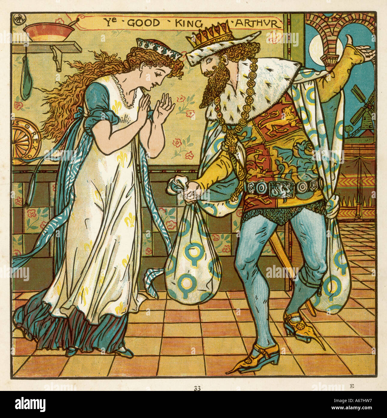 Le bon Roi Arthur Crane Banque D'Images