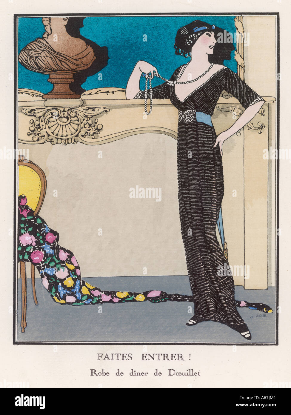 Robe du soir 1912 Banque D'Images