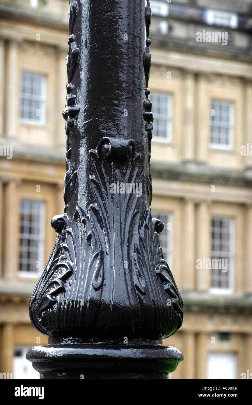 Détail de lampadaire à Bath UK Banque D'Images