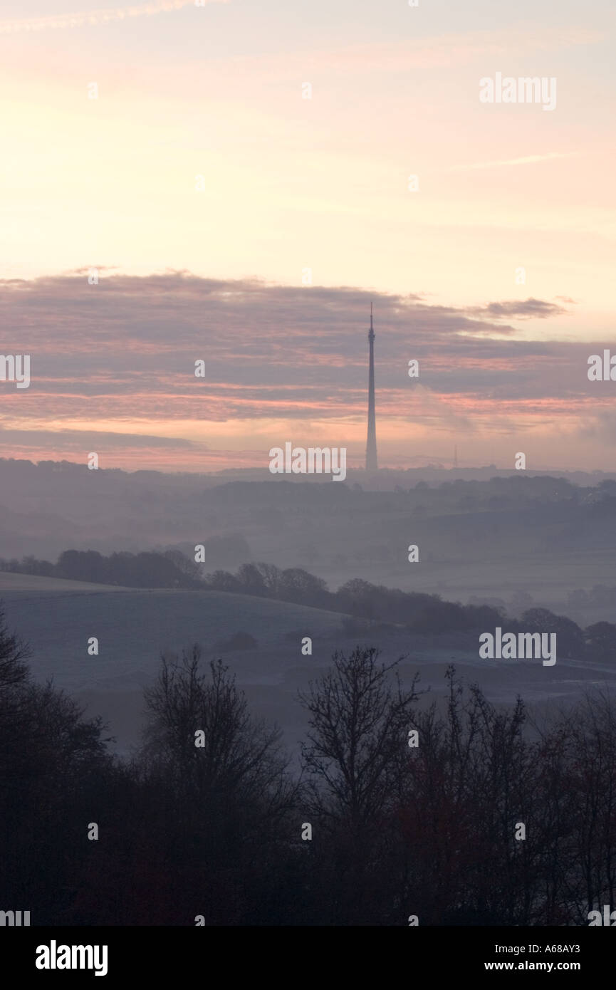 Emley Moor émetteur de Cockley Hill Huddersfield West Yorkshire Banque D'Images