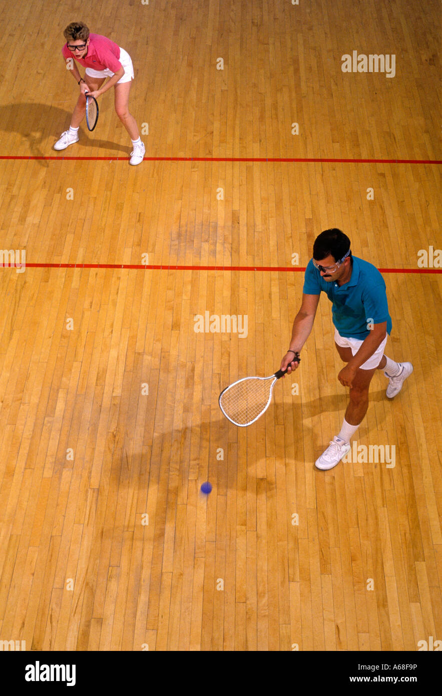 Jeu de Racquetball Banque D'Images
