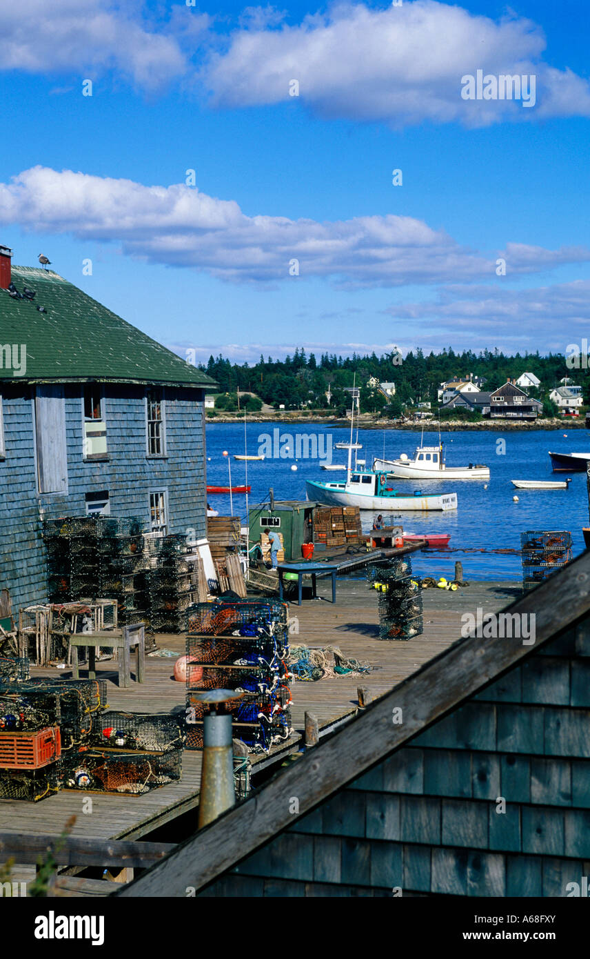 Village de pêcheurs de Bernard, Maine, USA Banque D'Images