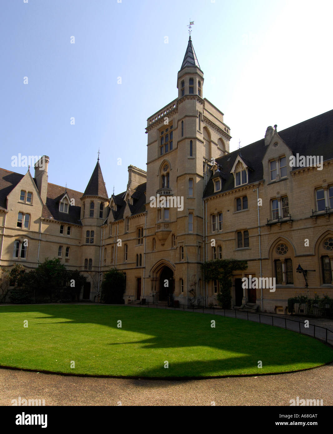 Au Balliol College/Quad et Gate Tower Banque D'Images