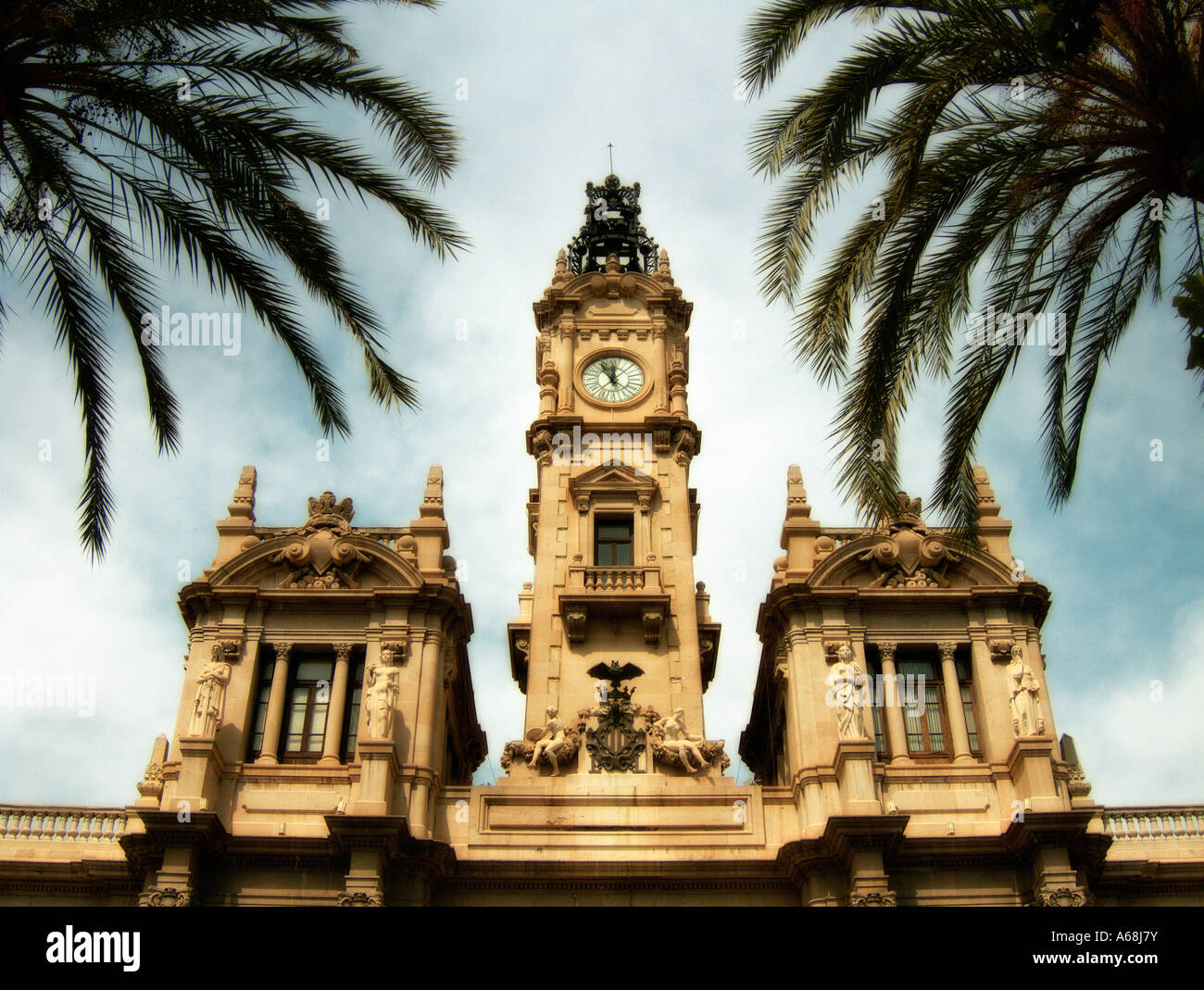 Hôtel de ville de Valence. Valence. L'Espagne. Banque D'Images