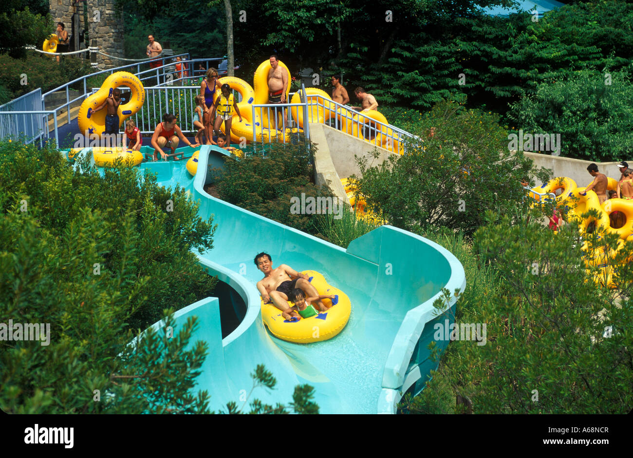 Faites glisser l'eau, de l'eau Pays, Busch Gardens, Virginia, Willimsburg Banque D'Images