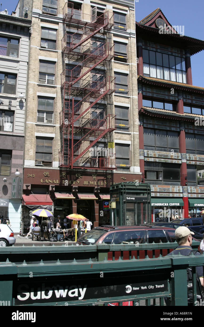 Chinatown à New York City Banque D'Images