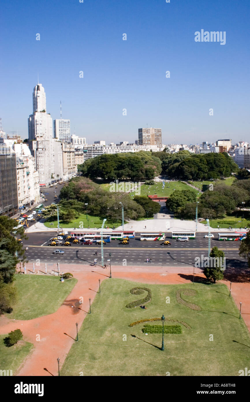 Vue depuis la Tour des Anglais (Torre de los Ingleses) à Buenos Aires Banque D'Images