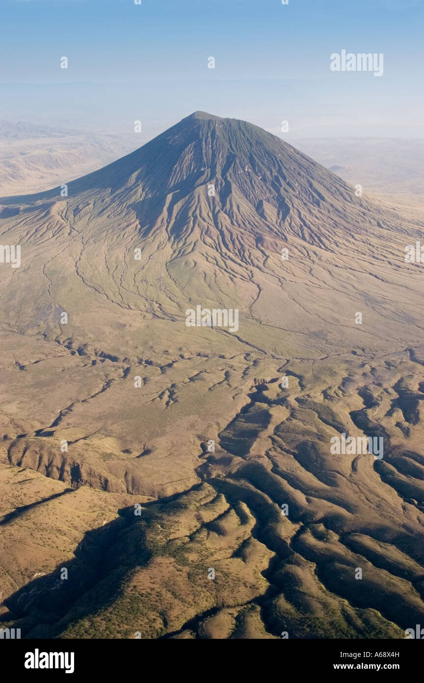 Ol Doinyo Lengai, vue aérienne, Tanzanie Banque D'Images