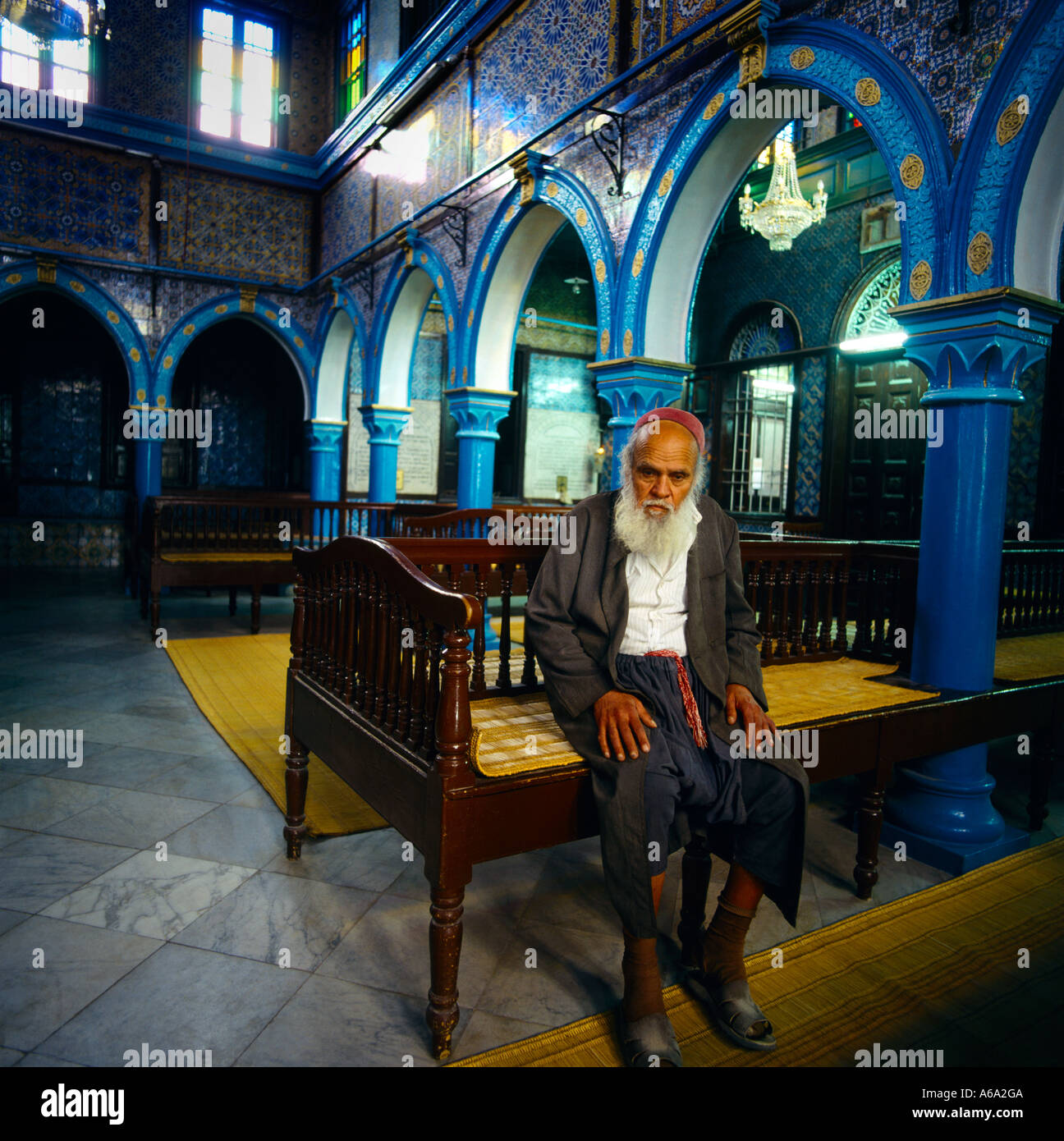 Djerba Tunisie Ghriba synagogue juif Banque D'Images