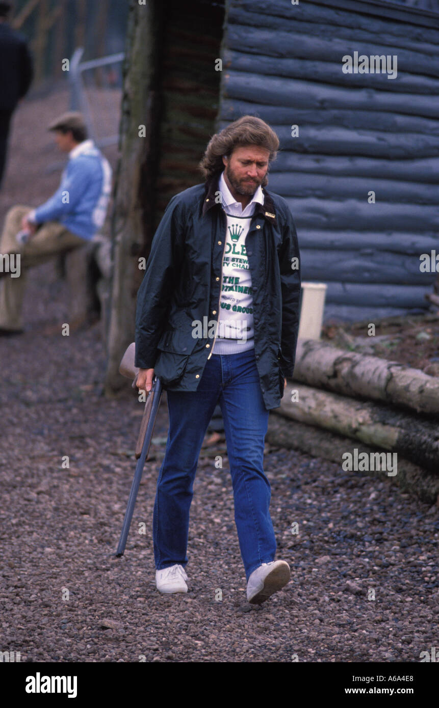 Robin Gibb tournage à Gleneagles en Écosse Banque D'Images