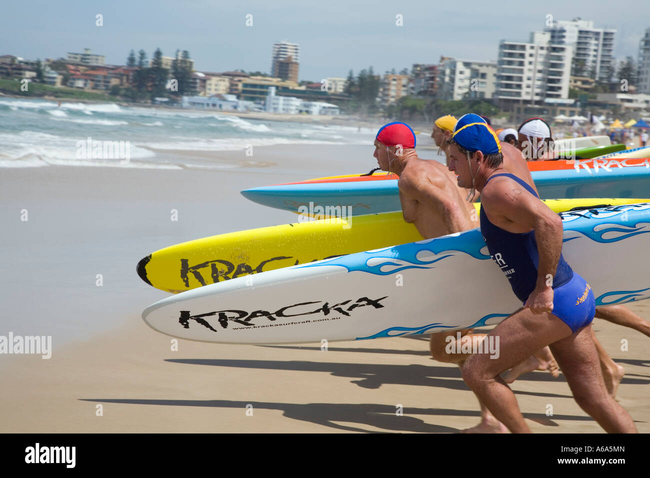 Courses de Surf lifesaver - Sydney, Nouvelle Galles du Sud EN AUSTRALIE Banque D'Images