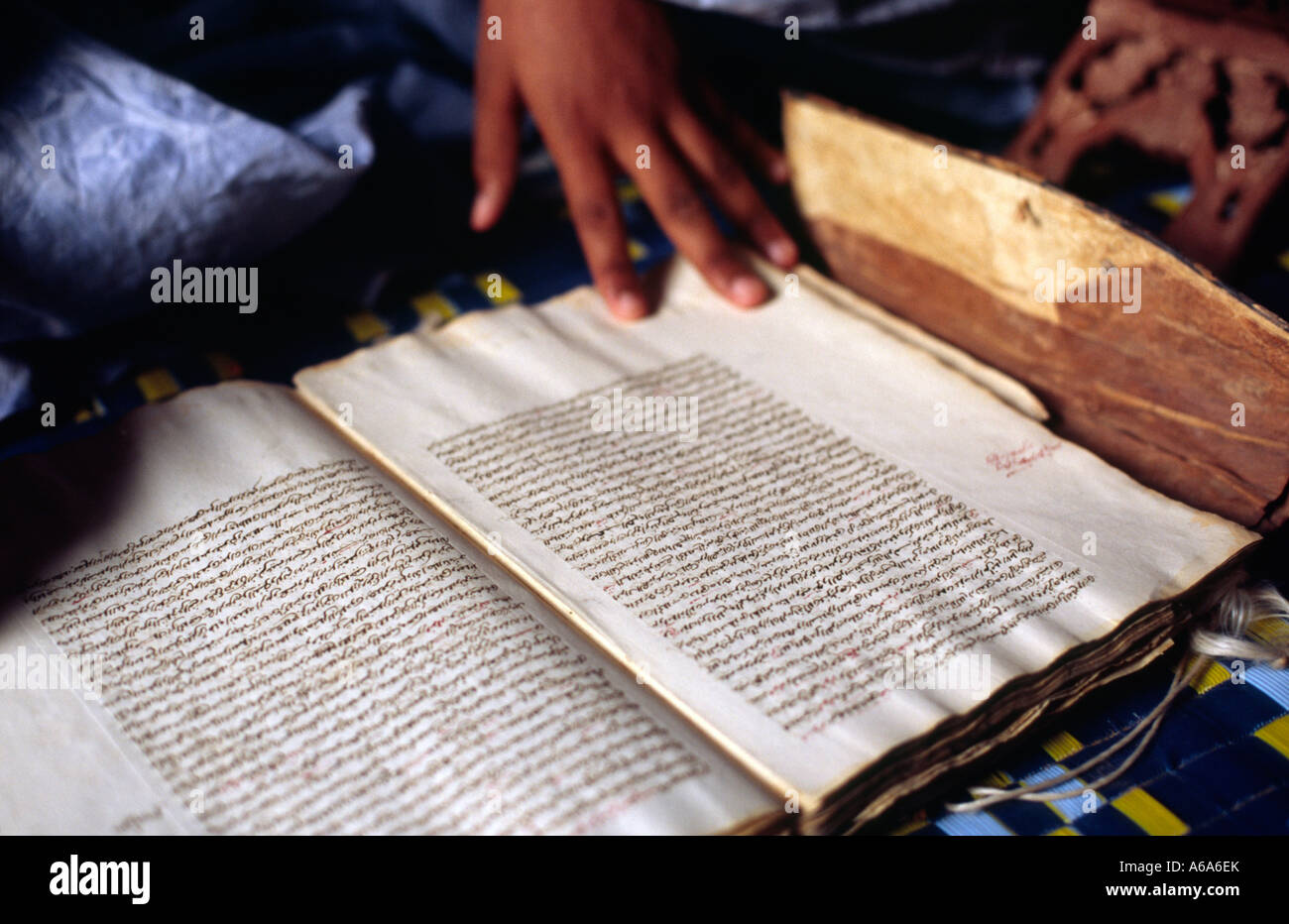 Bibliothèque - Chinguetti, Mauritanie Banque D'Images