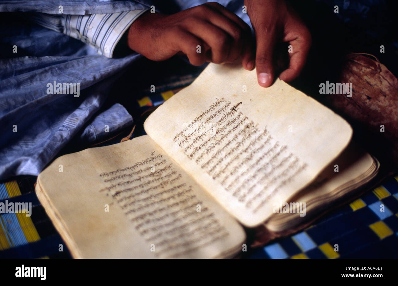 Bibliothèque - Chinguetti, Mauritanie Banque D'Images