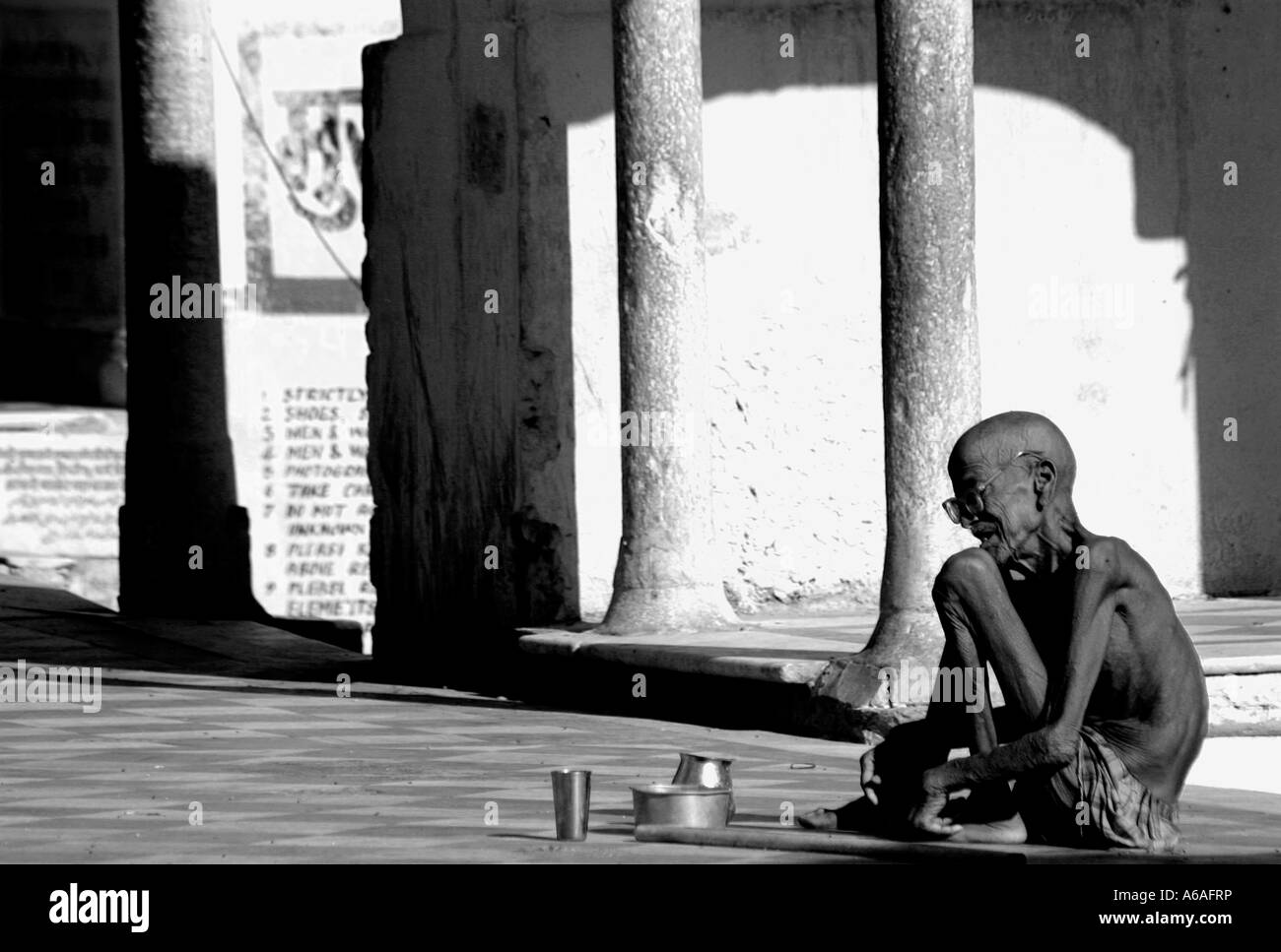 Mendiant dans Pushkar Banque D'Images