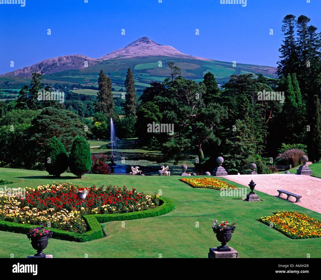 Les Jardins de Powerscourt, comté de Wicklow, Irlande Banque D'Images