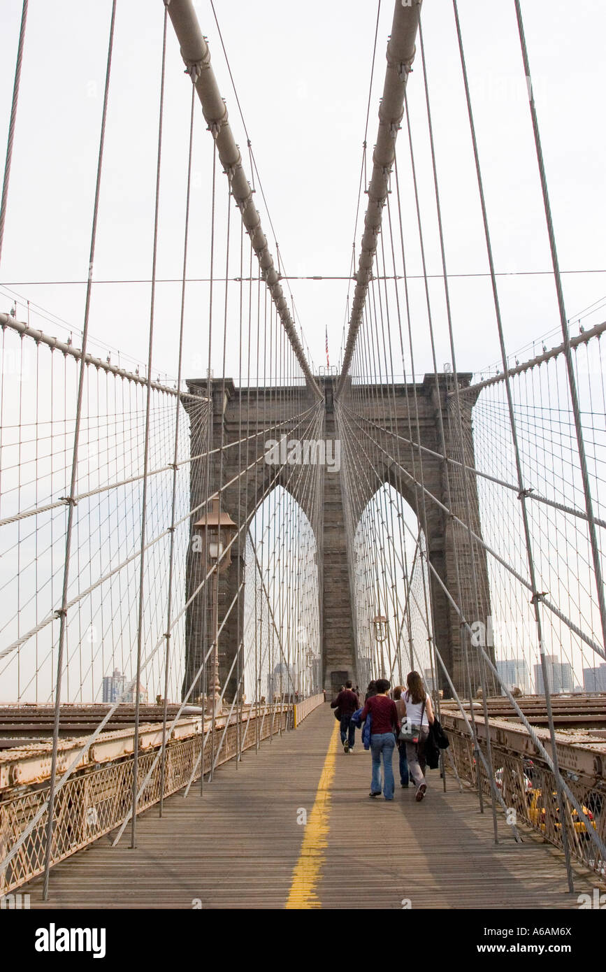 Pont de Brooklyn New York NYC NY USA Banque D'Images