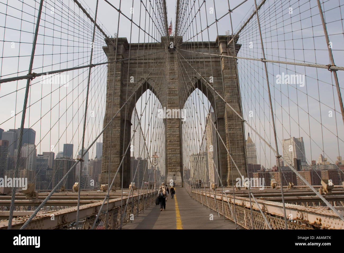 Pont de Brooklyn New York NYC NY USA Banque D'Images