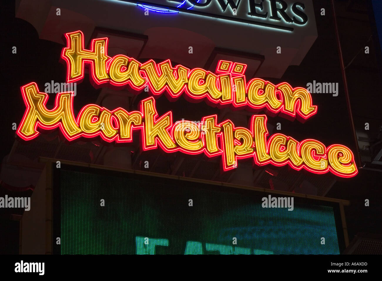 Hawaiian marketplace neon sign the strip las vegas NEVADA USA 2005 Banque D'Images