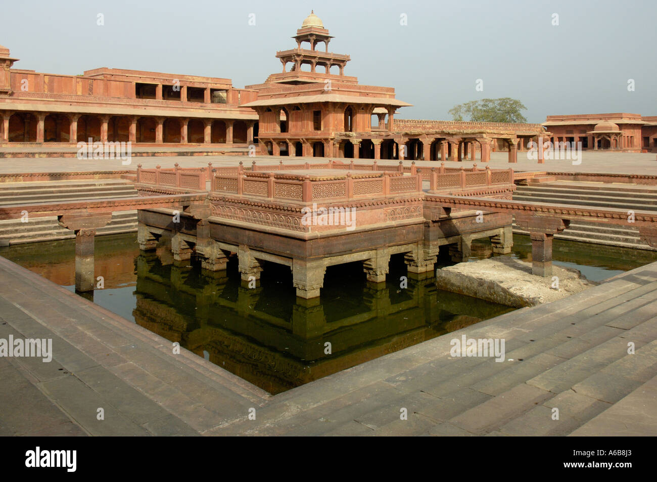 Panch Mahal Tansens xvie siècle siège Ghost city complex Fatehpur Sikri Agra construit par l'empereur Akbar Moghal Grande Inde Banque D'Images