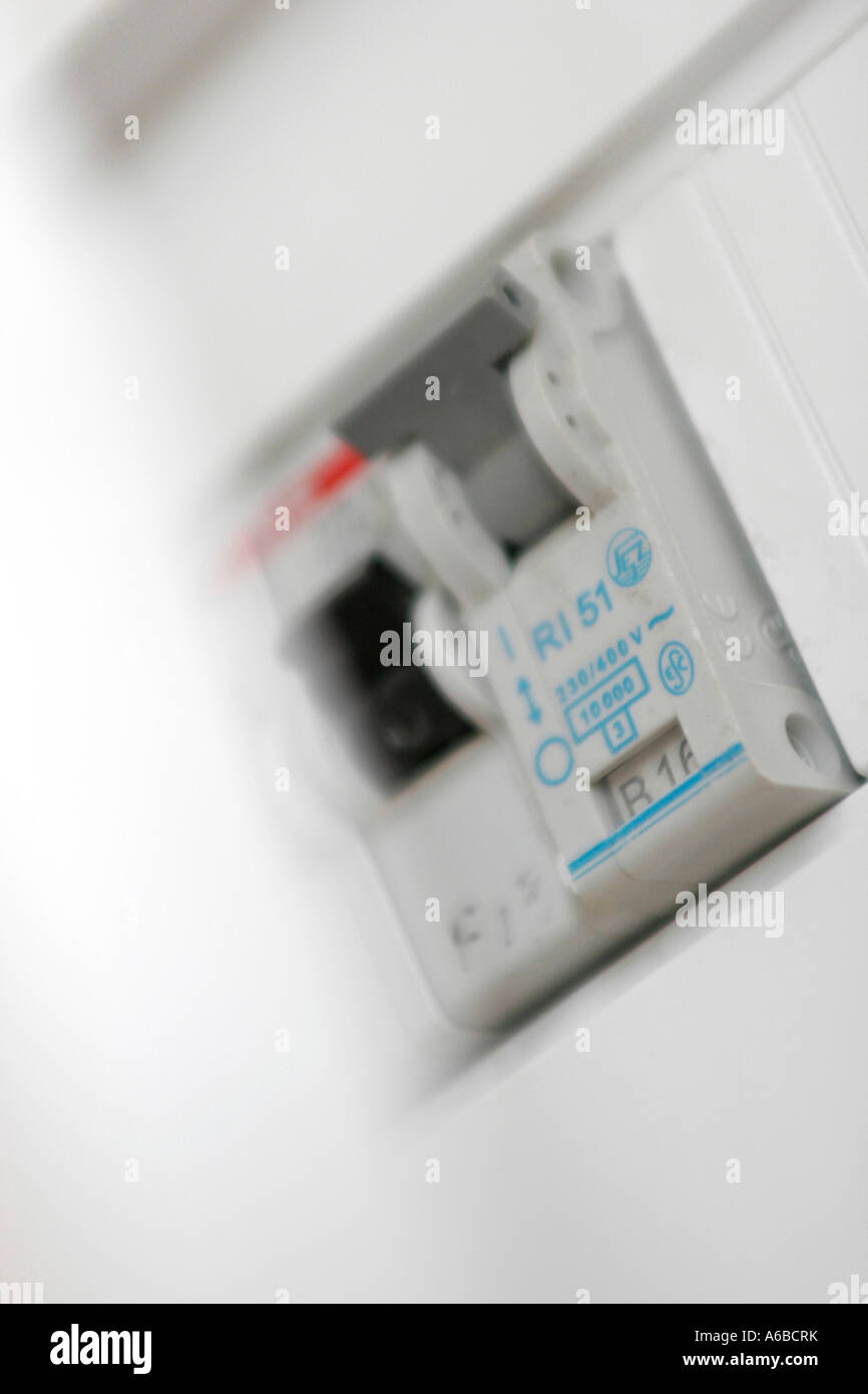 Strom, fusible Sicherungskasten Maison Banque D'Images