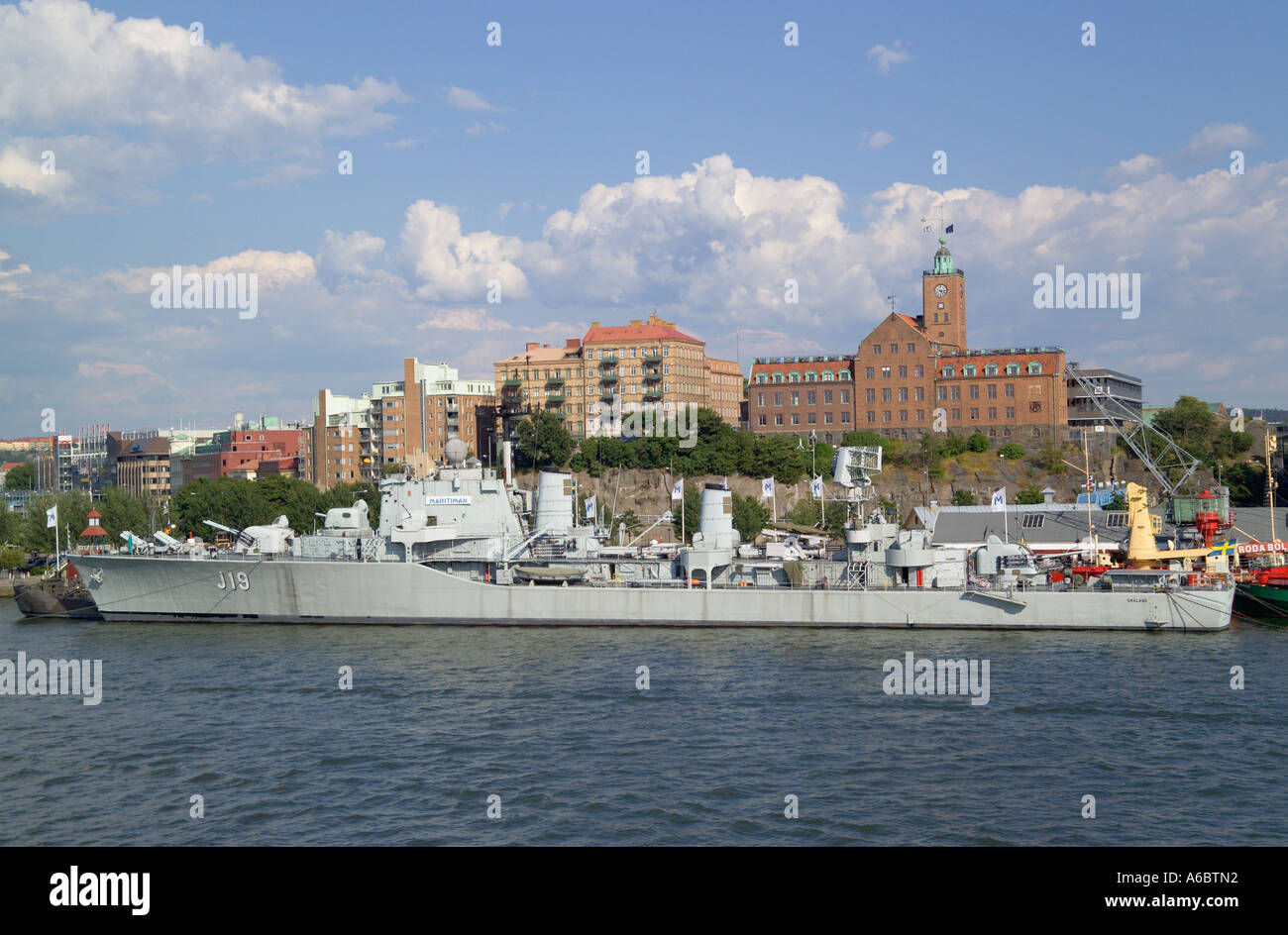 Destroyer de la marine de la Rivière Gota Suède Göteborg Banque D'Images