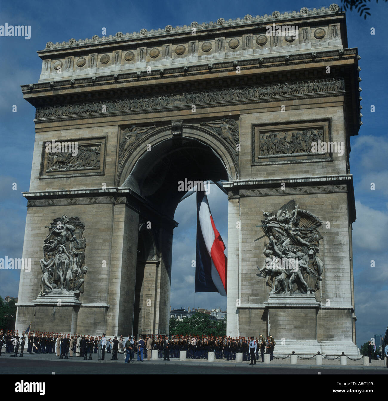 L'Arc de Triomphe Paris France Banque D'Images