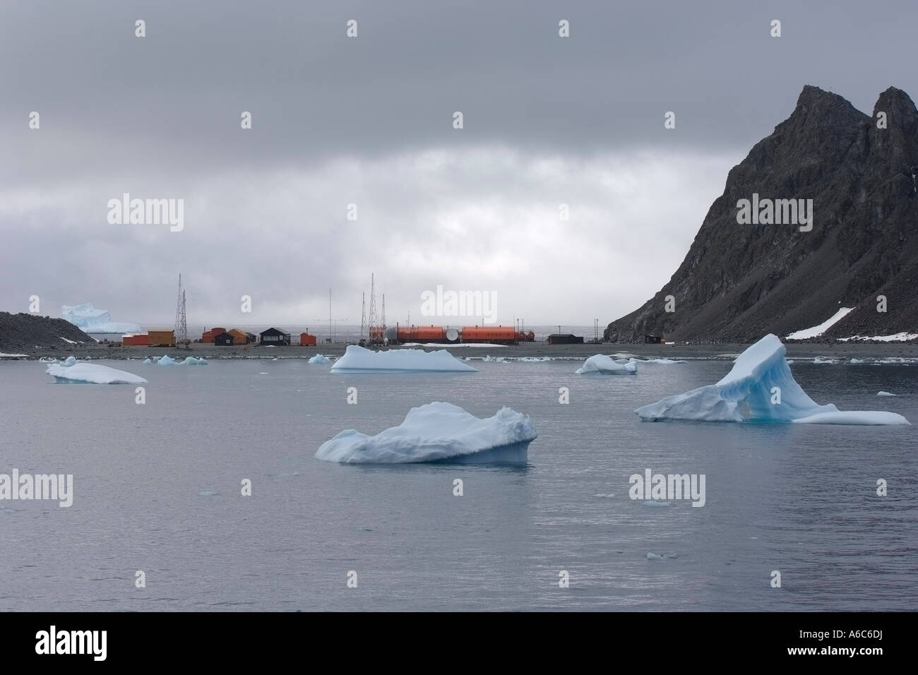 Argentine Orcadas base de recherche polaire de l'Île Laurie Îles Orkney du Sud Antarctique Janvier 2007 Banque D'Images