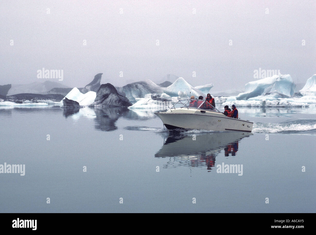 Lac glaciaire Jökulsárlón en Islande Banque D'Images