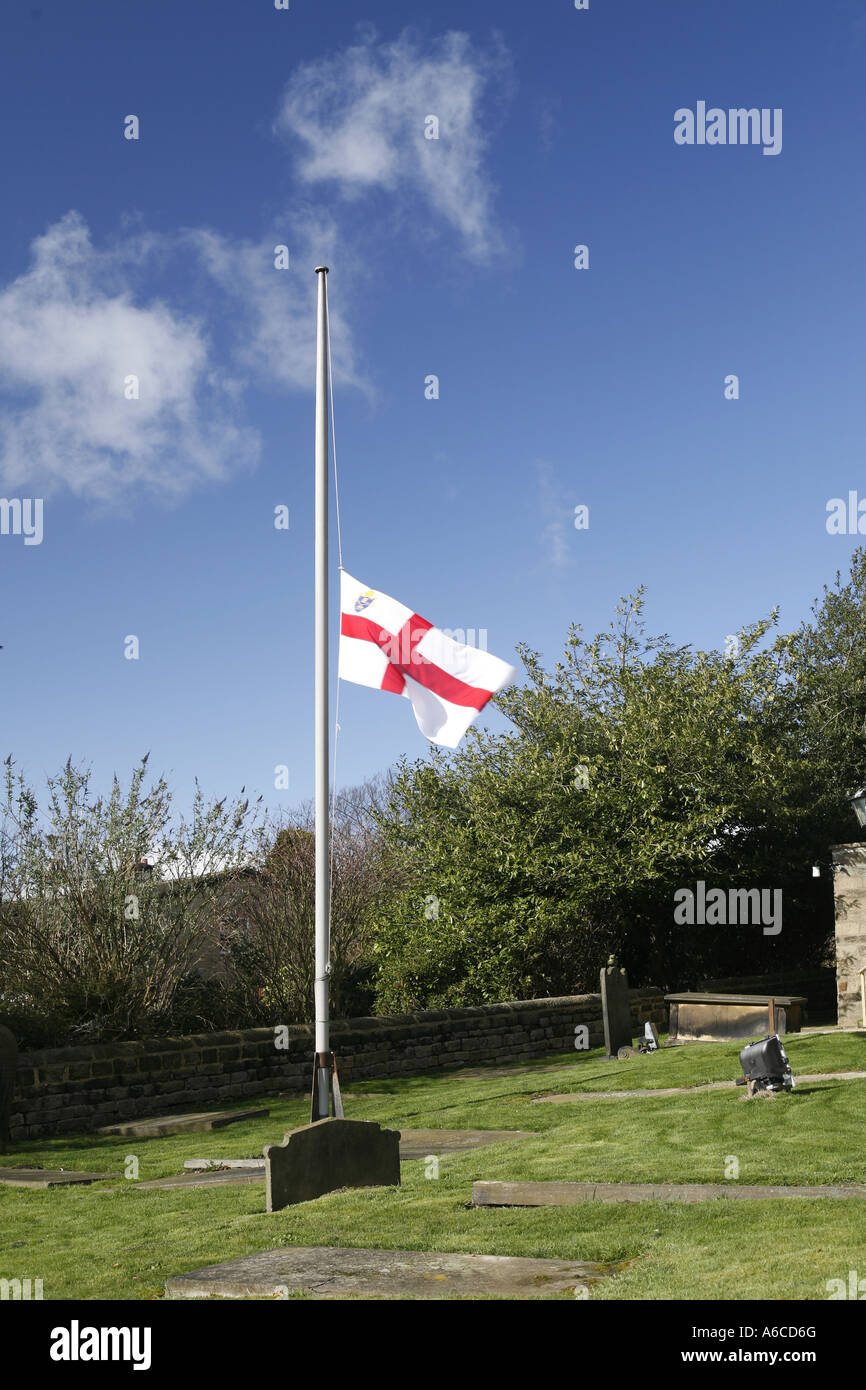 St George's d'un drapeau en berne. Banque D'Images