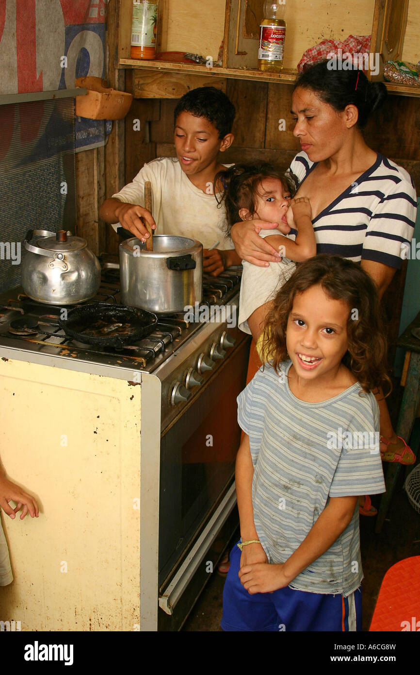 La pauvreté à Foz do Iguassu, Brésil Banque D'Images