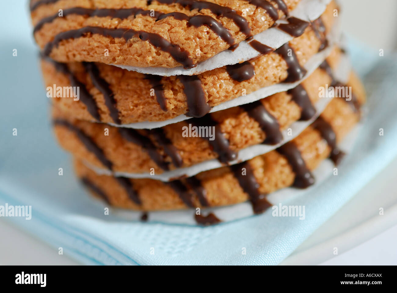 Macarons au chocolat Banque D'Images