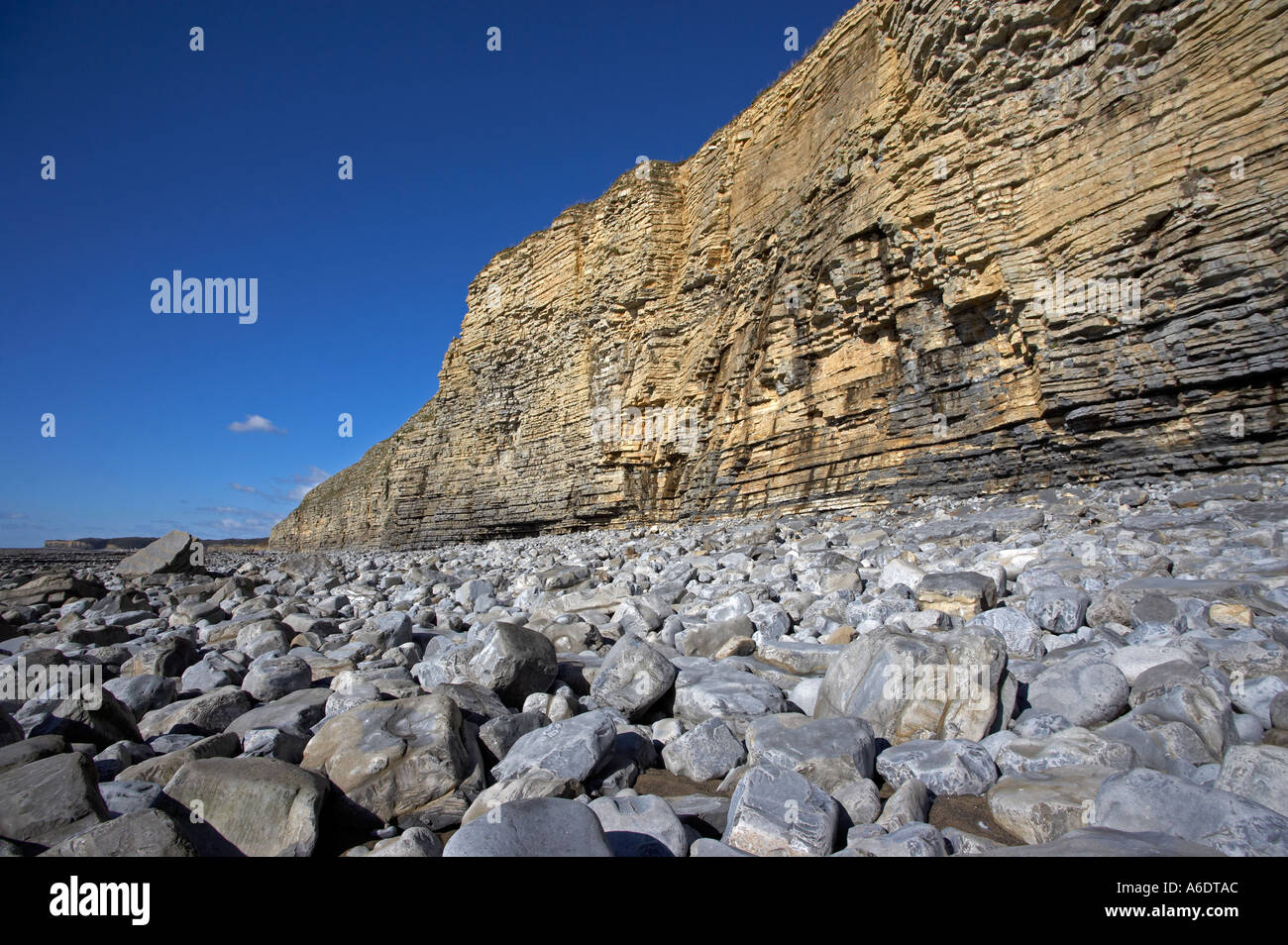 Nash Point, la côte du Glamorgan, Pays de Galles, Royaume-Uni Banque D'Images