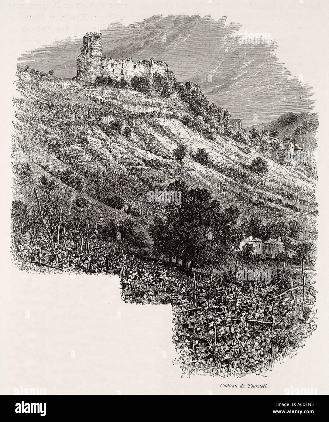 TOURNOEL PUY DE DOME FRANCE château forteresse médiévale française montagne vallée rurale alp ruine Banque D'Images