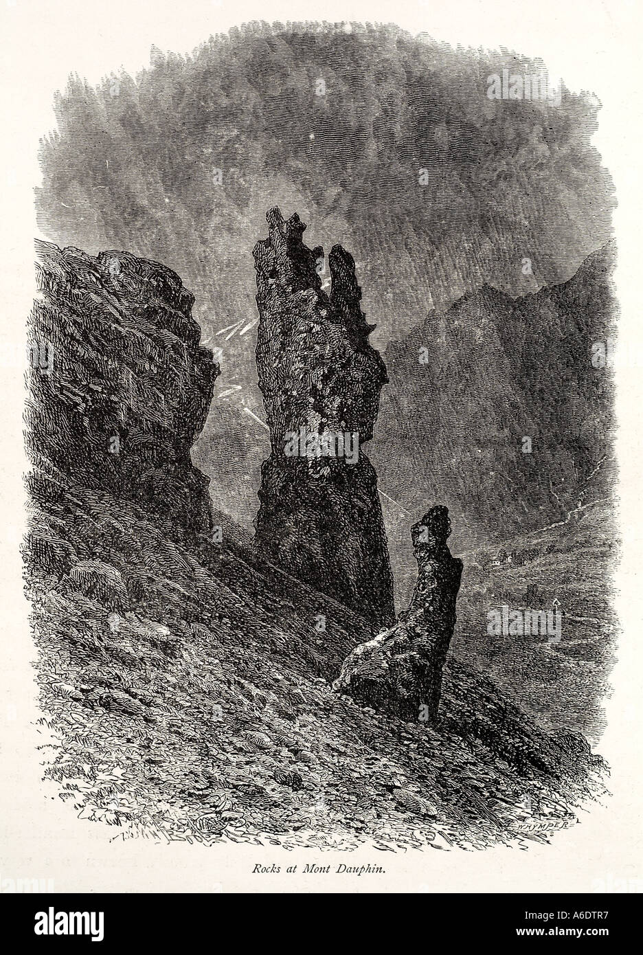 Mont Dauphin France French Alp Mountain Valley géologie col rocheux Europe Communauté Économique Européenne Pays de l'UE d'EEG international Banque D'Images