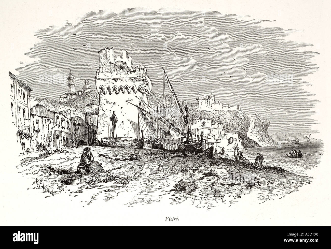Côte Amalfitaine Campanie Vietri architecture rurale de montagne Italie Italien Italia Naples Gulf coast marine Méditerranée Banque D'Images