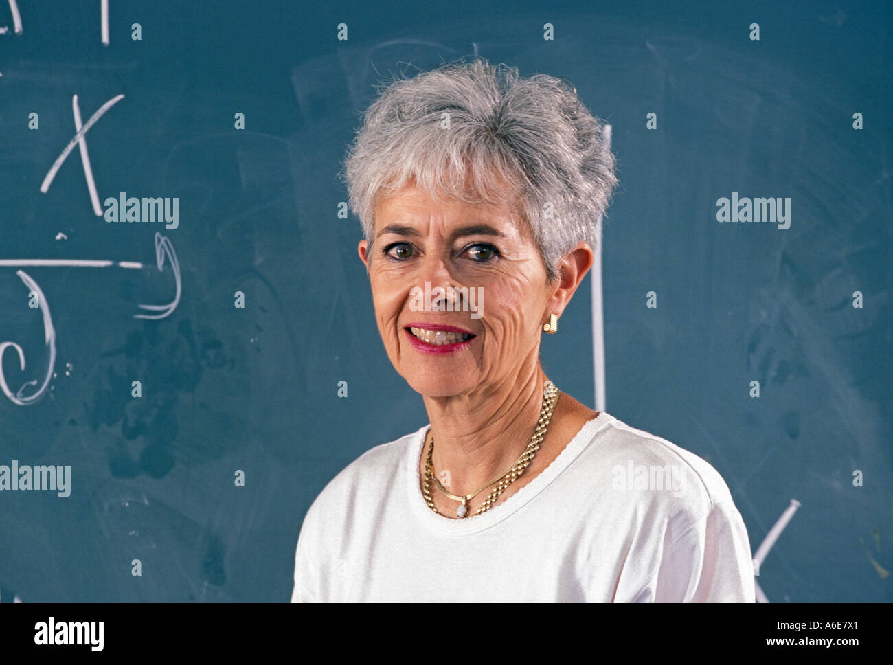 Dans sa classe de l'enseignant Banque D'Images