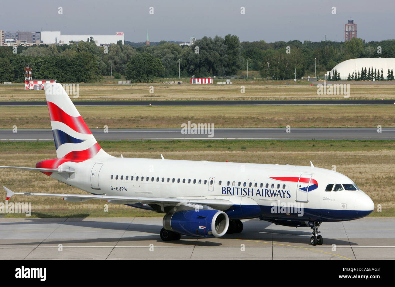 Avion de British Airways à l'aéroport de Tegel, Berlin Banque D'Images